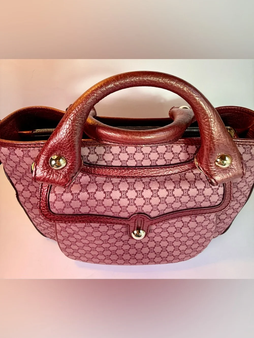 Celine Pink Macadam Boogie Bag Y2K Vintage Satchel